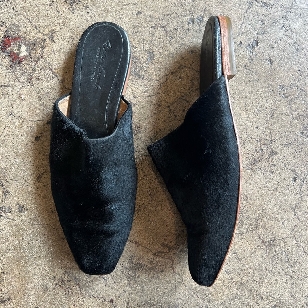 Eva Credo black pony hair mule slides - Picture 6 of 10